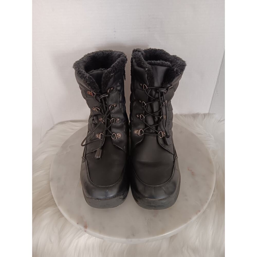Totes Ellen Women's Size 10 Faux Fur Lined All Weather Footwear Boots Black